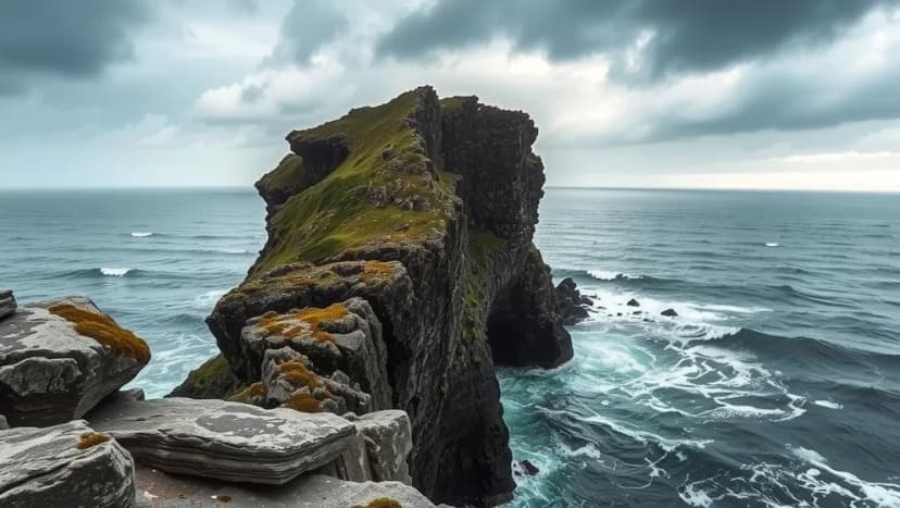 Lisa på udden högt över havet