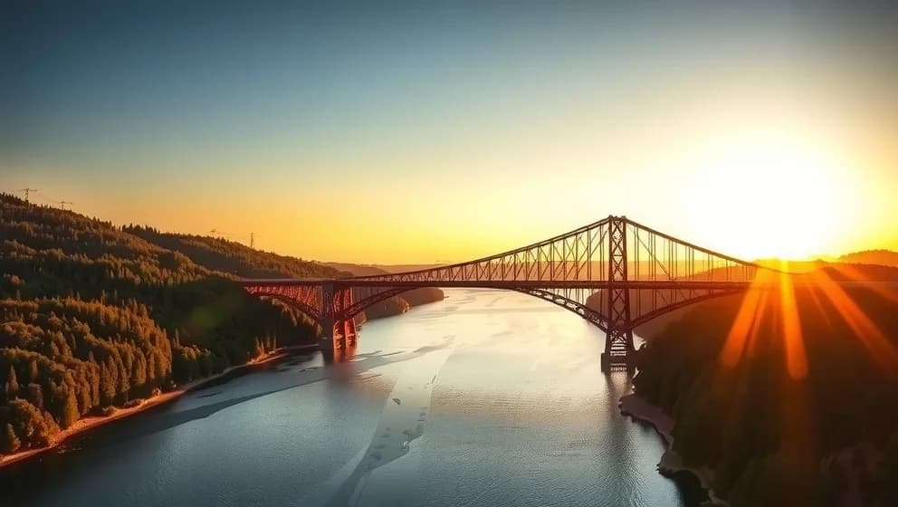 Umeå Vasa bro förbinder två strandkanter